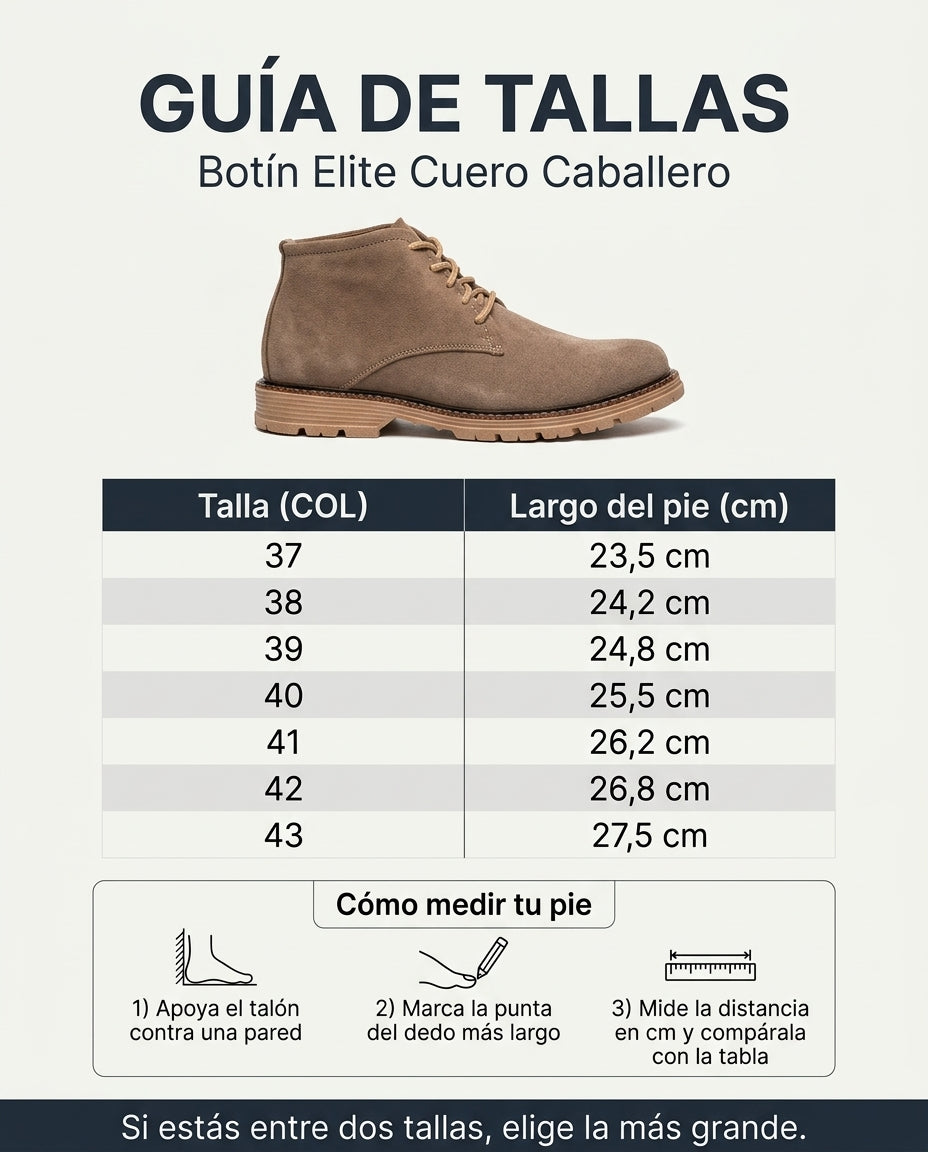 Botín Elite Cuero Caballero