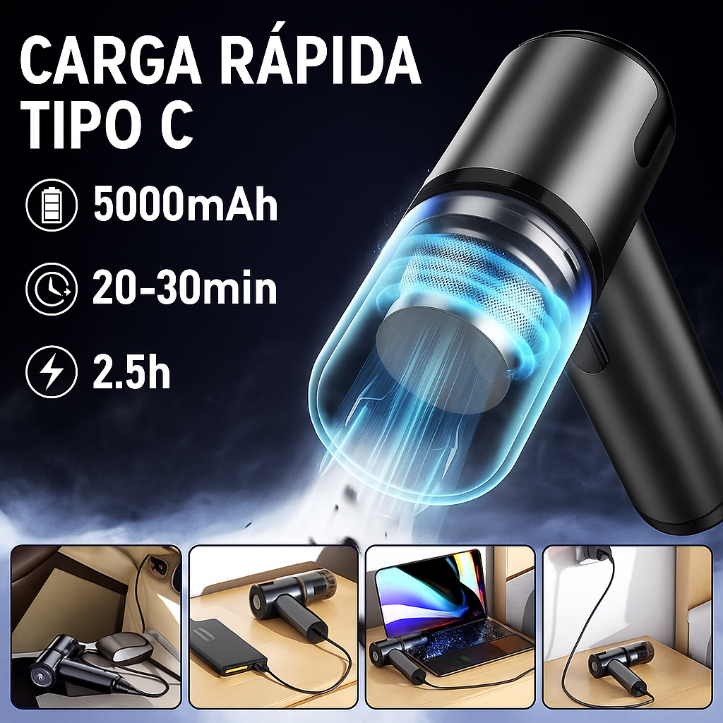 🧲 CarClean® – Auto Vacuum Pro: Limpieza Profunda al Instante, Donde Estés.