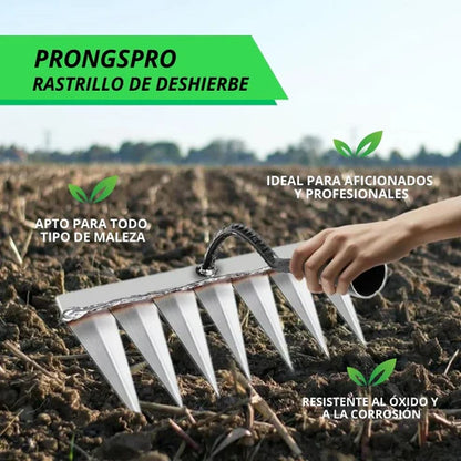 PRONGSPRO: Rastrillo Cultivador de Jardín 5 Garras