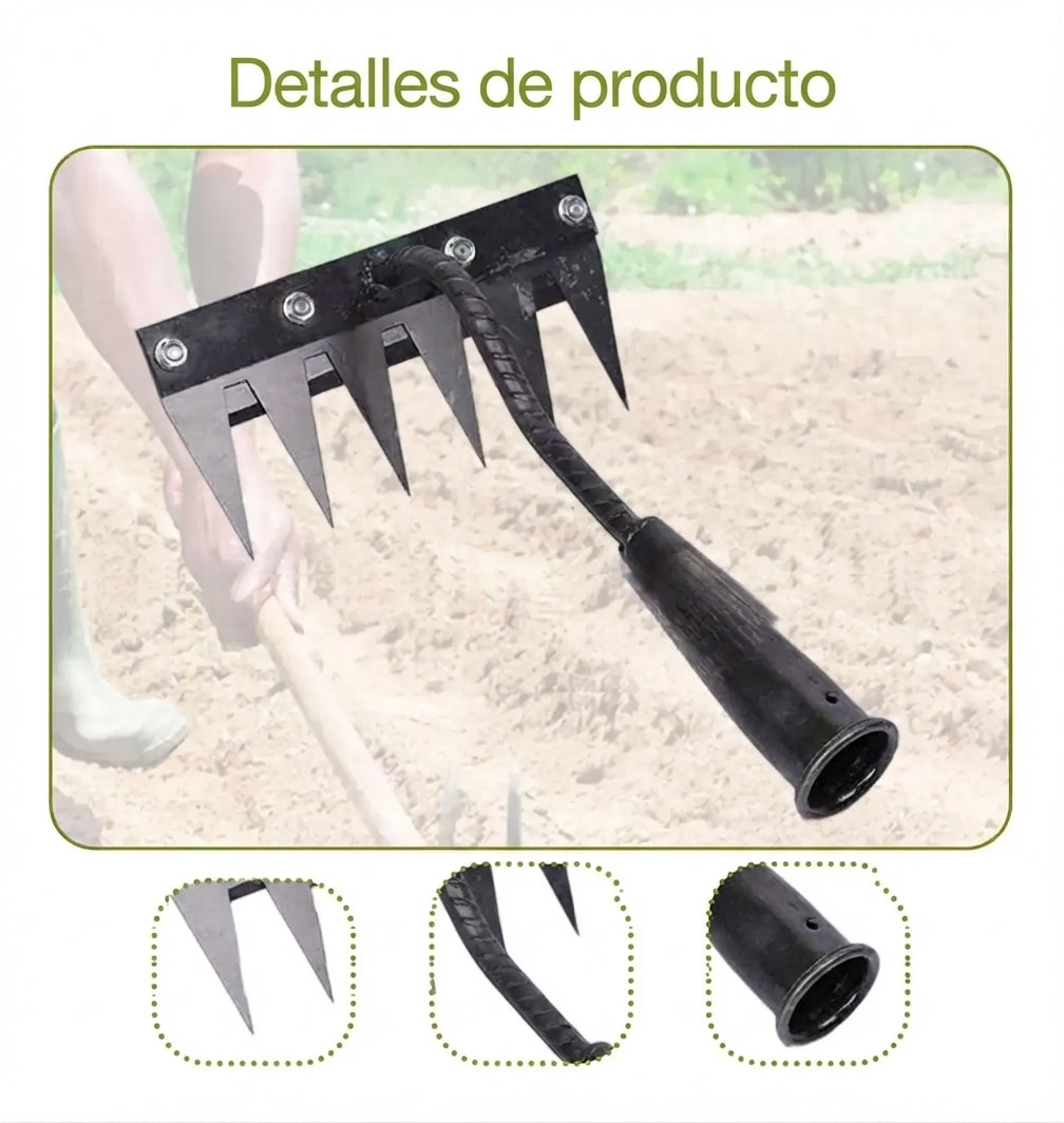 PRONGSPRO: Rastrillo Cultivador de Jardín 5 Garras