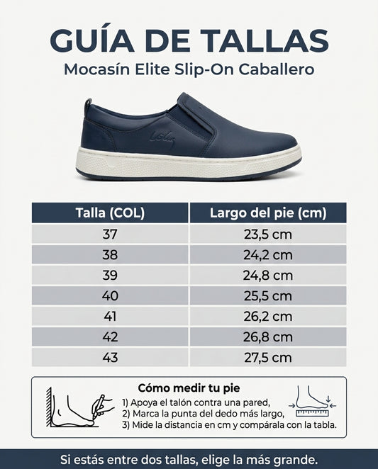 Mocasín Elite Slip-On Caballero
