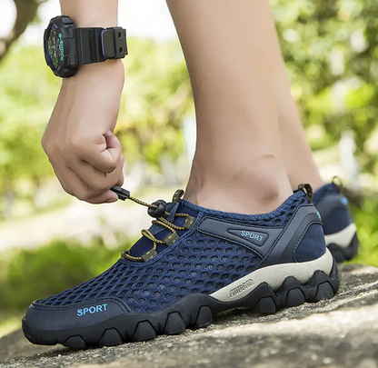 Tenis Trocha todoterreno hombre, cordones ajustables